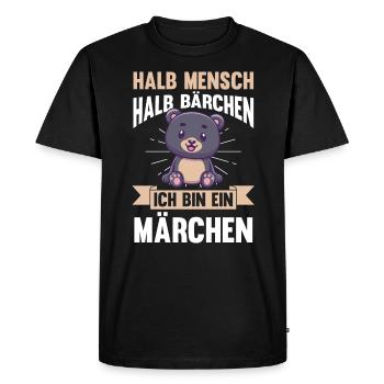 Mi-humain, mi-ours - T-shirt Premium bio Homme - noir - Devant - Nico (187cm)