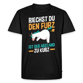Si vous sentez l’odeur du pet, la distance est trop courte - T-shirt Premium bio Homme - noir - Devant - Nico (187cm)