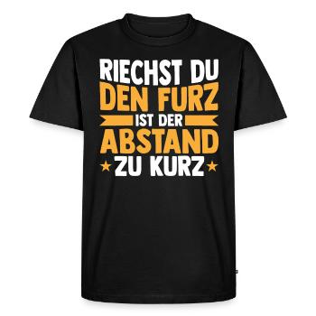 Si vous sentez l’odeur du pet, la distance est trop courte - T-shirt Premium bio Homme - noir - Devant - Nico (187cm)