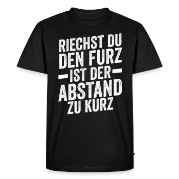 Si vous sentez l’odeur du pet, la distance est trop courte - T-shirt Premium bio Homme - noir - Devant - Nico (187cm)