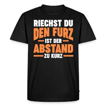 Si vous sentez l’odeur du pet, la distance est trop courte - T-shirt Premium bio Homme - noir - Devant - Nico (187cm)