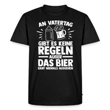 Dad Beer Father Father's Day - Men's Premium Organic T-Shirt - black - Front - Nico (187cm)