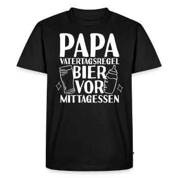 Dad Beer Father Father's Day - Men's Premium Organic T-Shirt - black - Front - Nico (187cm)