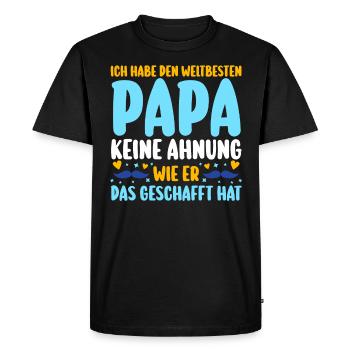 Dad Father's Day Dad - Men's Premium Organic T-Shirt - black - Front - Nico (187cm)