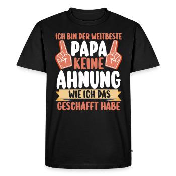 Dad Father's Day Dad - Men's Premium Organic T-Shirt - black - Front - Nico (187cm)