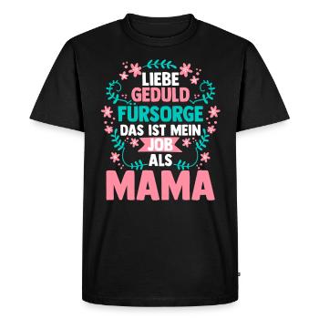 Maman Fête des mères Maman - T-shirt Premium bio Homme - noir - Devant - Nico (187cm)