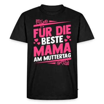 Maman Fête des mères Maman - T-shirt Premium bio Homme - noir - Devant - Nico (187cm)