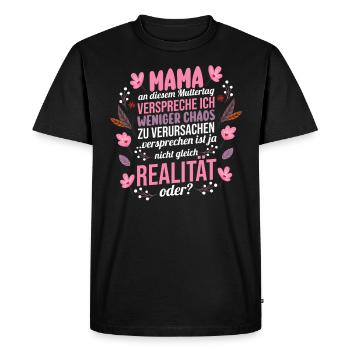 Maman Fête des mères Maman - T-shirt Premium bio Homme - noir - Devant - Nico (187cm)