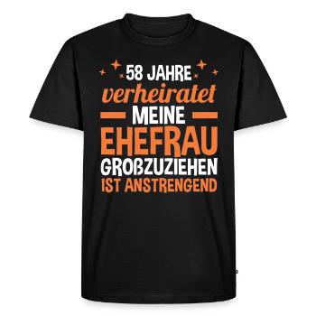Marriage Angel Wedding 58 Years Married Wedding - Men's Premium Organic T-Shirt - black - Front - Nico (187cm)