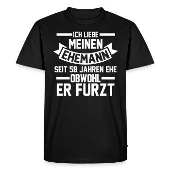 Marriage Angel Wedding 58 Years Married Wedding - Men's Premium Organic T-Shirt - black - Front - Nico (187cm)