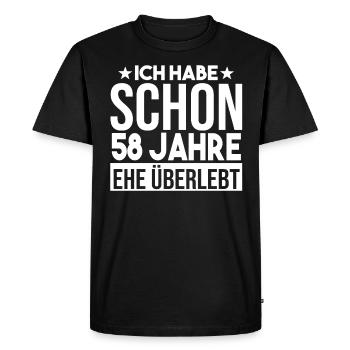Mariage Ange Mariage 58 ans Mariage - T-shirt Premium bio Homme - noir - Devant - Nico (187cm)