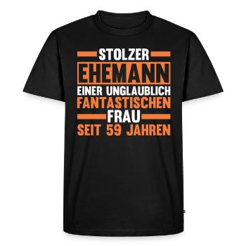 Marriage Tidal Wedding 59 Years Married Wedding - Men's Premium Organic T-Shirt - black - Front - Nico (187cm)