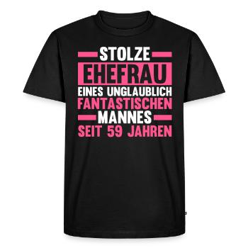 Marriage Tidal Wedding 59 Years Married Wedding - Men's Premium Organic T-Shirt - black - Front - Nico (187cm)