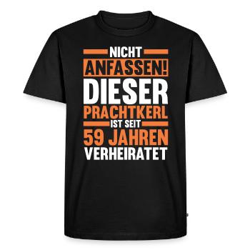 Marriage Tidal Wedding 59 Years Married Wedding - Men's Premium Organic T-Shirt - black - Front - Nico (187cm)