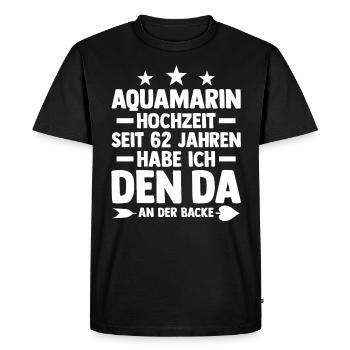 Mariage Aquarium Mariage 62 ans mariage - T-shirt Premium bio Homme - noir - Devant - Nico (187cm)