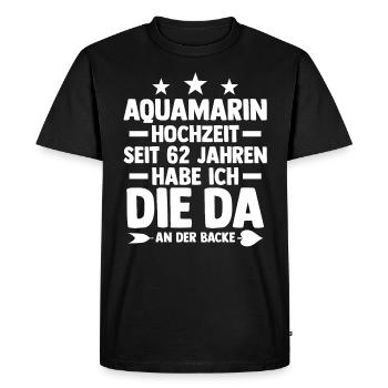 Mariage Aquarium Mariage 62 ans mariage - T-shirt Premium bio Homme - noir - Devant - Nico (187cm)