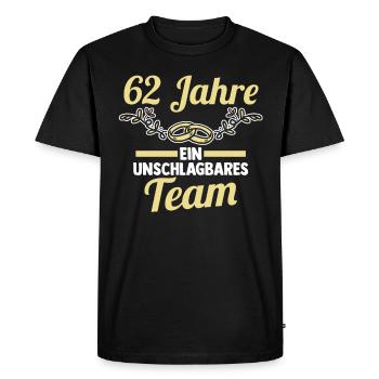 Marriage Aquarium Wedding 62 Years Married Wedding - Men's Premium Organic T-Shirt - black - Front - Nico (187cm)