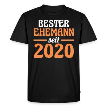 Meilleur mari de la Saint-Valentin depuis 2020 - T-shirt Premium bio Homme - noir - Devant - Nico (187cm)