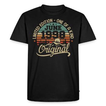 1998 June 1998 Original - June 1998 Anniversary - Men's Premium Organic T-Shirt - black - Front - Nico (187cm)