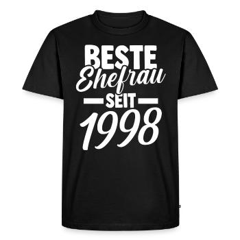 Valentine's Day Best Wife Since 1998 - Men's Premium Organic T-Shirt - black - Front - Nico (187cm)