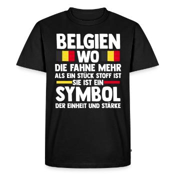 Belge Belgique - T-shirt Premium bio Homme - noir - Devant - Nico (187cm)