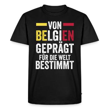 Belge Belgique - T-shirt Premium bio Homme - noir - Devant - Nico (187cm)