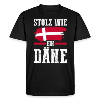 Danois Danemark - T-shirt Premium bio Homme - noir - Devant - Nico (187cm)