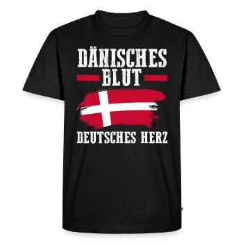 Danois Danemark - T-shirt Premium bio Homme - noir - Devant - Nico (187cm)