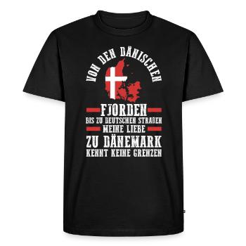 Danois Danemark - T-shirt Premium bio Homme - noir - Devant - Nico (187cm)