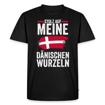 Danois Danemark - T-shirt Premium bio Homme - noir - Devant - Nico (187cm)