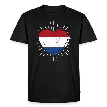 Pays-Bas Pays-Bas Pays-Bas - T-shirt Premium bio Homme - noir - Devant - Nico (187cm)