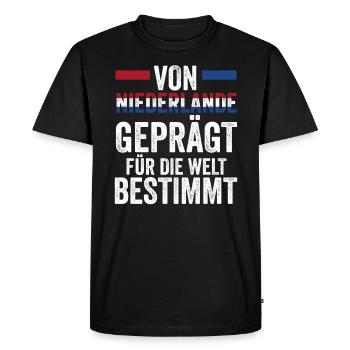 Pays-Bas Pays-Bas Pays-Bas - T-shirt Premium bio Homme - noir - Devant - Nico (187cm)