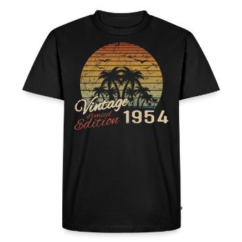 Vintage 1954 Birthday Gift 1954 Retro 1954 - Men's Premium Organic T-Shirt - black - Front - Nico (187cm)
