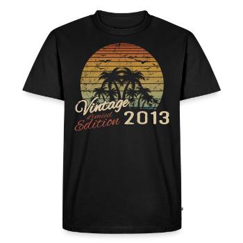 Vintage 2013 Anniversaire Cadeau 2013 Rétro 2013 - T-shirt Premium bio Homme - noir - Devant - Nico (187cm)