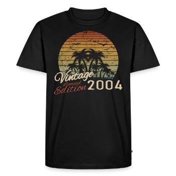 Vintage 2004 Birthday Gift 2004 Retro 2004 - Men's Premium Organic T-Shirt - black - Front - Nico (187cm)