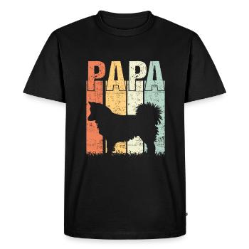 Icelandic Dog Icelandic Spitz Papa Dad - Men's Premium Organic T-Shirt - black - Front - Nico (187cm)