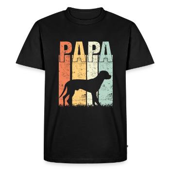 Wild boar bracken Slovenský Kopov Papa - Men's Premium Organic T-Shirt - black - Front - Nico (187cm)