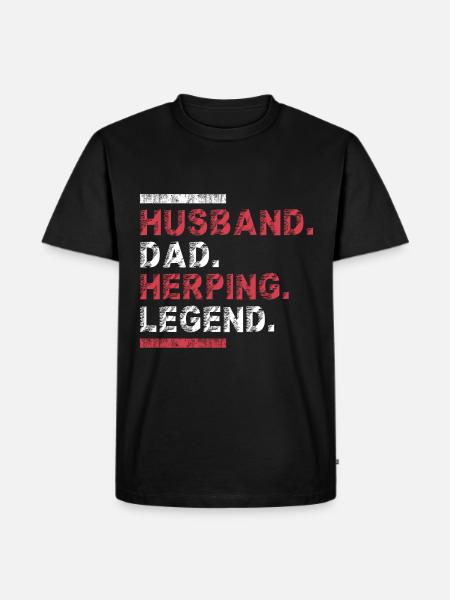 Herping Herpetology Herpetologist Dad Spruch - Men's Premium Organic T-Shirt - black
