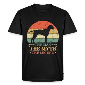 Chien de Plott Plotthound Papa Papa Maître - T-shirt Premium bio Homme - noir - Devant - Nico (187cm)