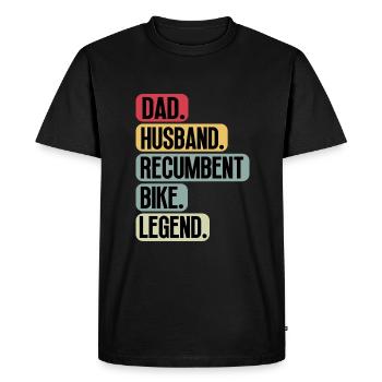 Recumbent Recumbent Bike Handbike Velomobile Dad - Men's Premium Organic T-Shirt - black - Front - Nico (187cm)