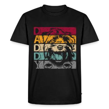 Norfolk Terrier Dad Papa Master for Him Dog Pap - Men's Premium Organic T-Shirt - black - Front - Nico (187cm)