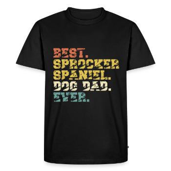 Sprocker Spaniel Dad Papa Dog Papa Master - Men's Premium Organic T-Shirt - black - Front - Nico (187cm)
