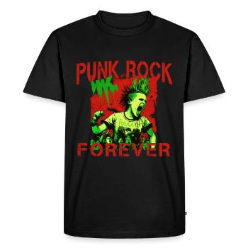 Punk Rock Forever - Men's Premium Organic T-Shirt - black - Front - Nico (187cm)