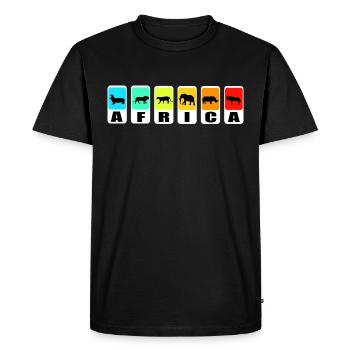 Africa Safari Design for the Africa holidaymaker - Men's Premium Organic T-Shirt - black - Front - Nico (187cm)