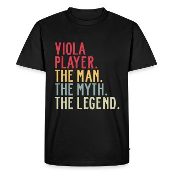 Joueur d’alto Le violoniste Papa dit drôle - T-shirt Premium bio Homme - noir - Devant - Nico (187cm)
