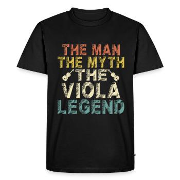 Joueur d’alto Le violoniste Papa dit drôle - T-shirt Premium bio Homme - noir - Devant - Nico (187cm)