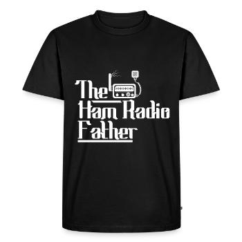 Ham Radio Operator Dad Father Papa Sayings - Men's Premium Organic T-Shirt - black - Front - Nico (187cm)
