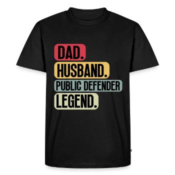 Défenseur public Défenseur public Papa Paroles - T-shirt Premium bio Homme - noir - Devant - Nico (187cm)