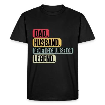 Conseiller en génétique Conseiller en génétique Paroles de papa - T-shirt Premium bio Homme - noir - Devant - Nico (187cm)