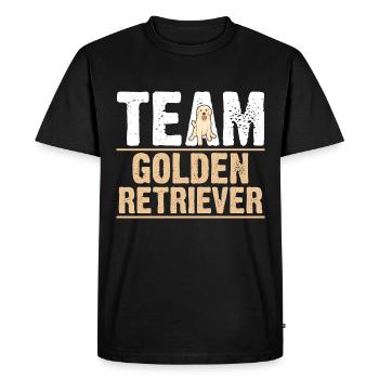 Chien Golden Retriever - T-shirt Premium bio Homme - noir - Devant - Nico (187cm)